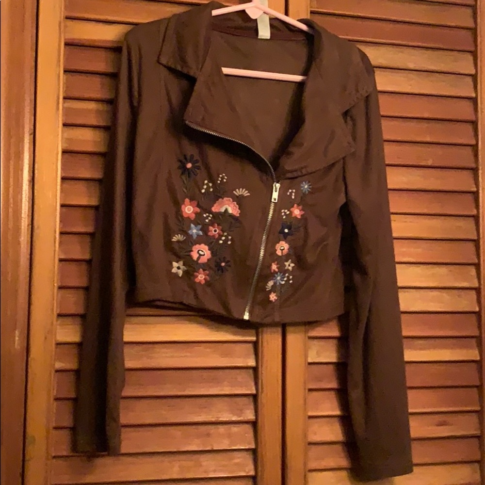 Throw over brown jacket